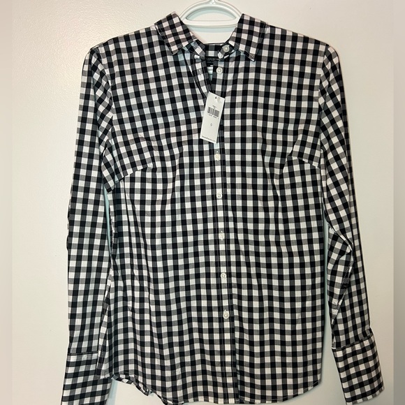 NWT Checked Button Down Shirt - Picture 2 of 4